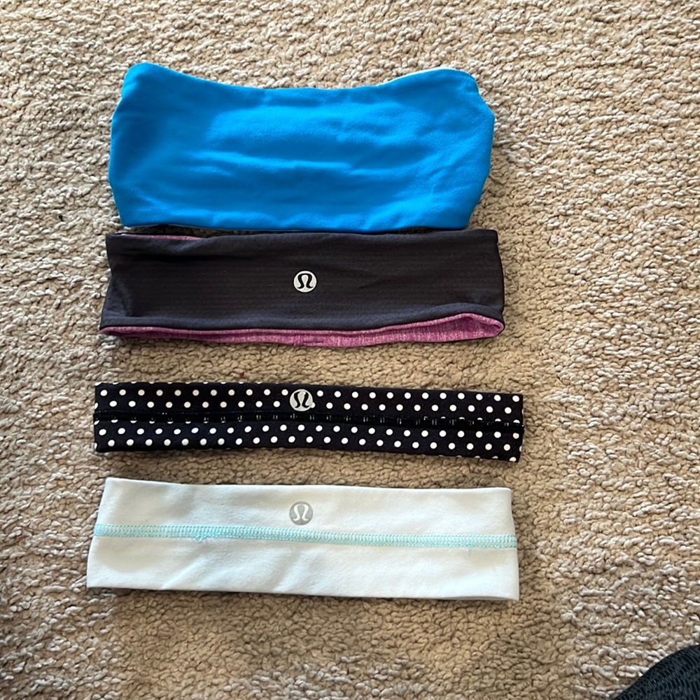 Lululemon head bands / hair bands  / bang buster / fringe fighter . Lot of 4